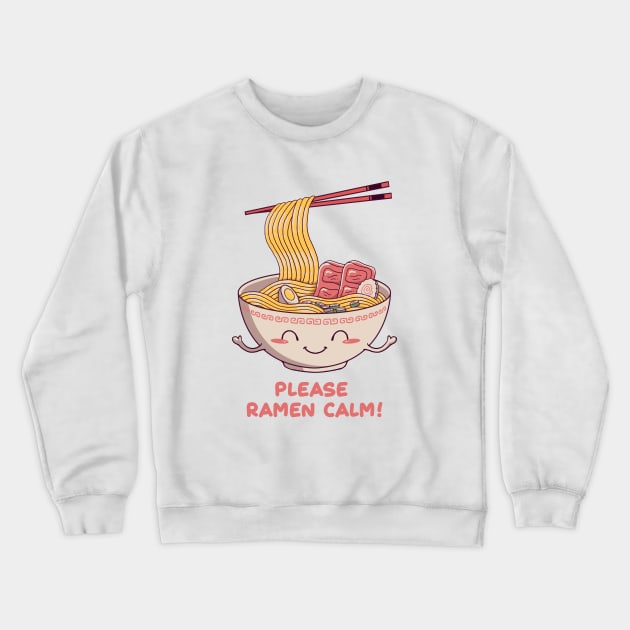 Ramen Calm Crewneck Sweatshirt by Vincent Trinidad Art